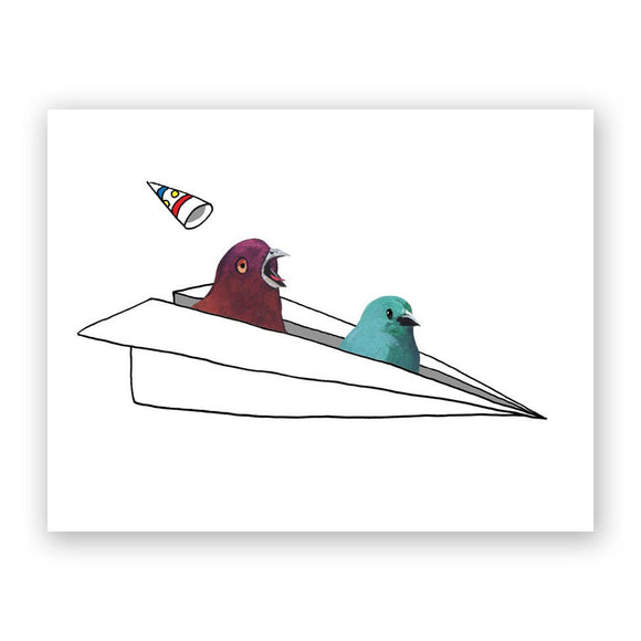 Airplane Themed Birthday Greeting Card