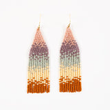Ombre Bead Fringe Earrings