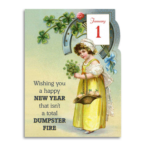 Avoiding a Dumpster Fire New Year Card