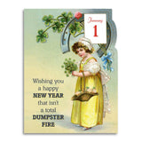 Avoiding a Dumpster Fire New Year Card