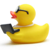 Rubber duck with notebook