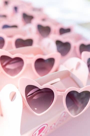 Matte Pink Heart Sunglasses