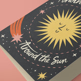 Around The Sun | Space Birthday / Anniversary Greeting Card