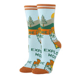 Explore More | Women's Cotton Crew Funny Socks