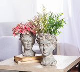 Large Woman Head Planter