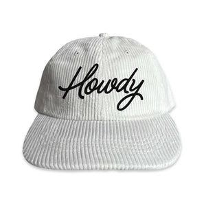 Howdy Cursive Corduroy Cap