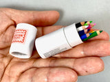 12 mini pencils in paper tube