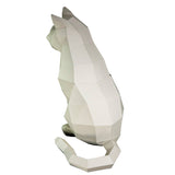 White Cat 3D Origami Model Paper Art