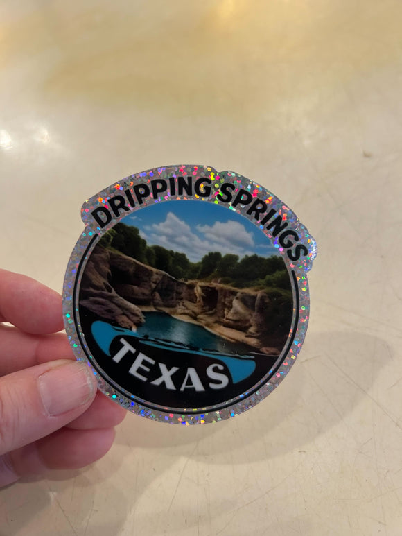 Sparkle Dripping Springs Sticker