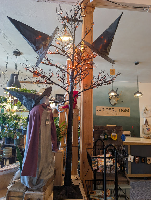 Black LED Scary Halloween Tree