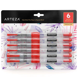 Set of 6 Red Watercolor Brushes