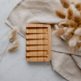 Bamboo Waterfall Self-Draining Soap Dish