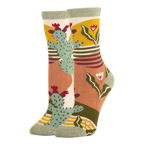 Sol De Cactus | Women's Western Crew Socks