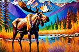 Colorful Moose Mini Puzzle Tube