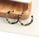 Camy Hoops - Olive Tortoise // Earrings