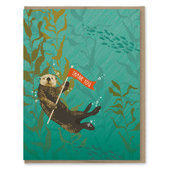 Sea Otter Thank You Card