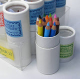 12 mini pencils in paper tube
