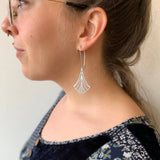 Art Nouveau Triangle Earrings