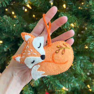 Sleeping Fox Ornament