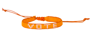 VOTE hand-strung beaded bracelet