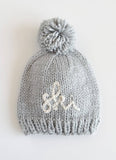 Knit Pom Beanie Grey Baby