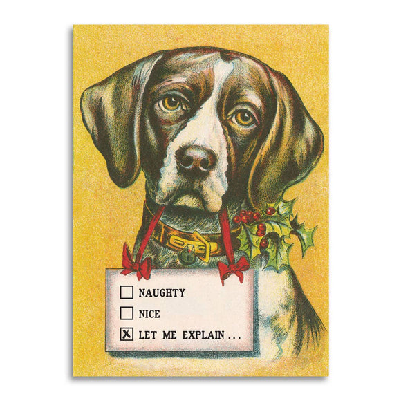 Naughty • Nice • Let Me Explain - Dog Lover's Christmas Card