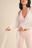 Long Sleeve V Neck Wrap Top