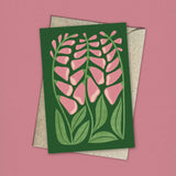 Foxglove | Modern-Retro Floral Reusable Greeting Card