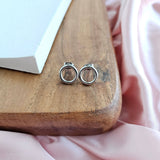 Luxe Silver Oriana Studs - Small