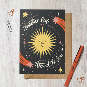 Around The Sun | Space Birthday / Anniversary Greeting Card