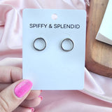 Luxe Silver Oriana Studs - Medium