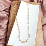 Luxe Gold Paper Clip Chain - 18"