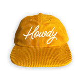 Howdy Cursive Corduroy Cap