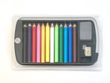 12 Mini Pencils in Clear Card Case