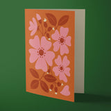 Wild Rose | Modern-Retro Floral Reusable Greeting Card