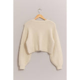 Wool Blend Cropped Sweater