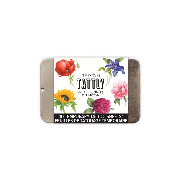 Mini Bouquet Tiny Tattoo Tin