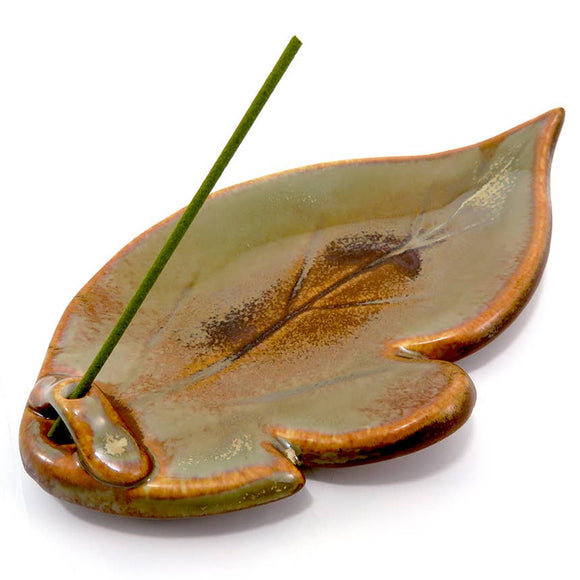 Desert Sage Ceramic Incense Leaf