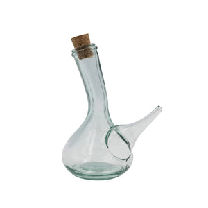 Recycled Glass Cruet with Cork Stopper