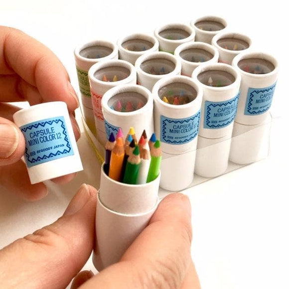 12 mini pencils in paper tube