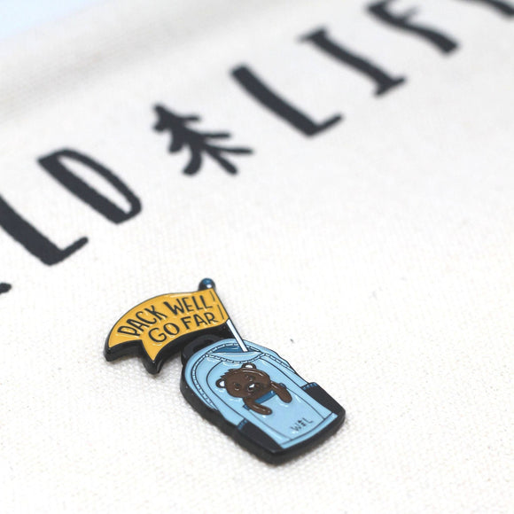 Bear Backpack Enamel Pin