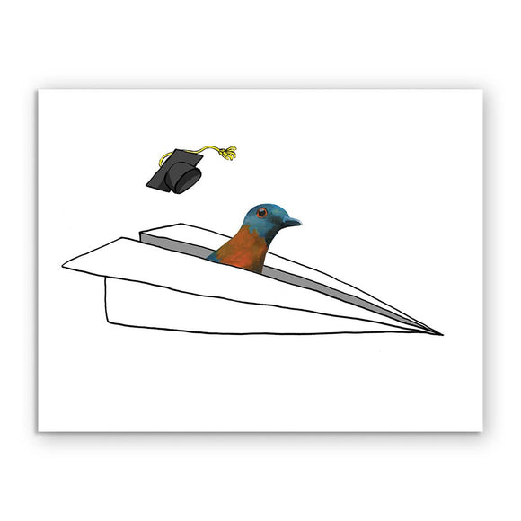 Graduation Airplane Greeting Card