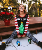 Get Lit Women's Light Up Tree Ugly Christmas Sweater