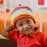 Rainbow Knit Baby Hat