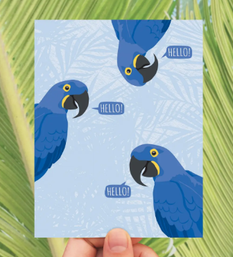 Hello Parrot Card