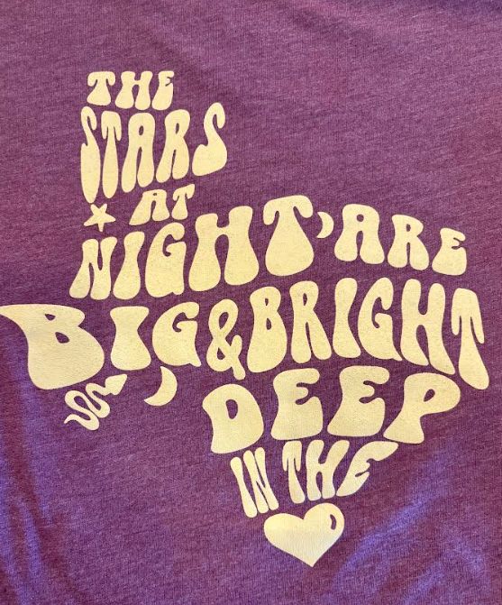 Deep in the Heart Bubble Letter T-Shirt