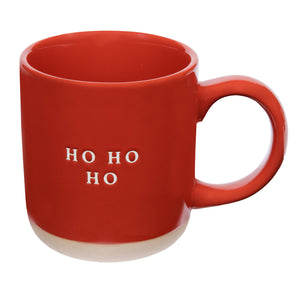 Ho Ho Ho Red Stoneware Coffee Mug