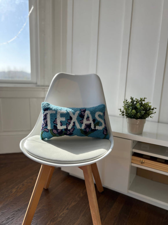 Texas Blue Bonnet Hook Pillow