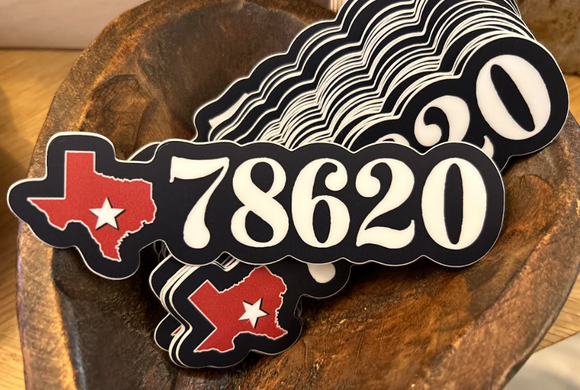 78620 Texas Sticker