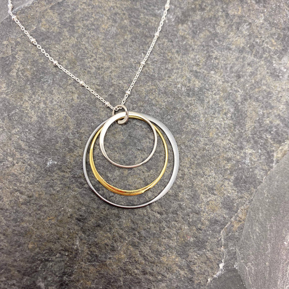Large Triple Circle necklace